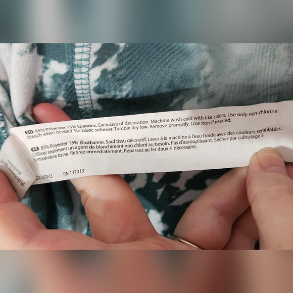 Balance Collection Womens Leggings Size L Green Tie-Dye Activewear Athleisure - Picture 7 of 9